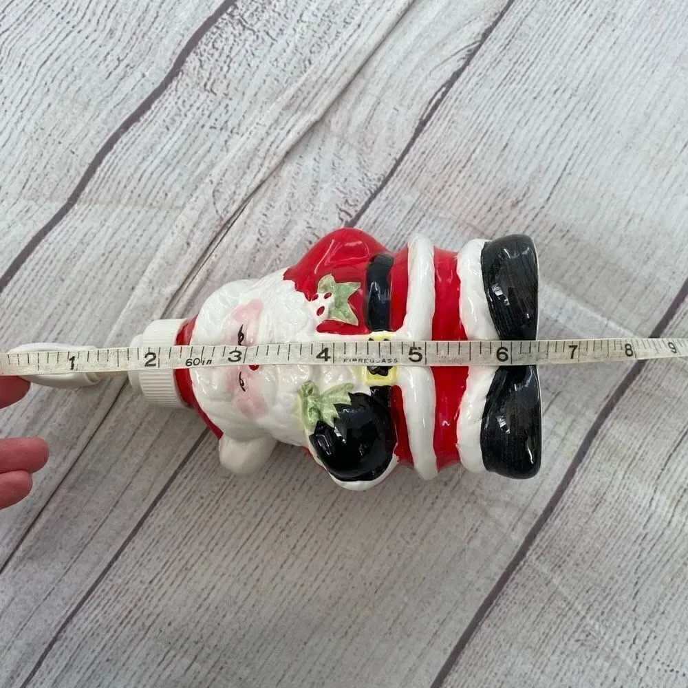 Vintage Santa soap dispenser 6.5”x3”